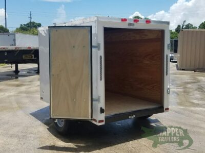 Quality Cargo 5x8 SA Trailer - White, Double Barn Doors - Image 4
