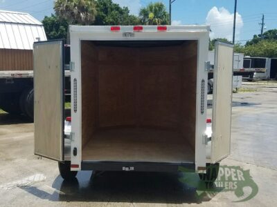 Quality Cargo 5x8 SA Trailer - White, Double Barn Doors - Image 6