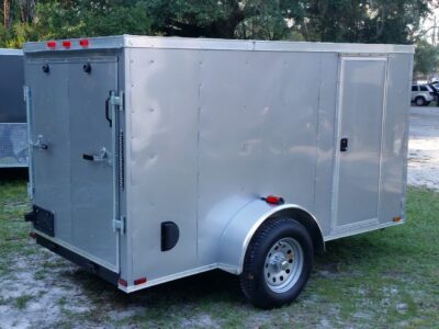 Quality Cargo 5x10 SA Trailer - Silver Frost, Ramp, Side Door, Side Vents - Image 9