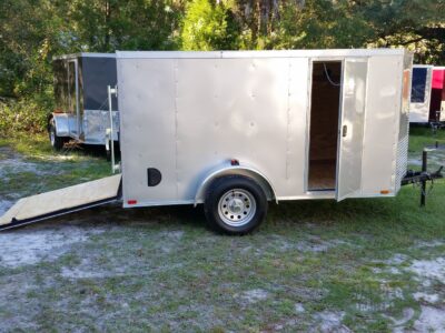 Quality Cargo 5x10 SA Trailer - Silver Frost, Ramp, Side Door, Side Vents - Image 10