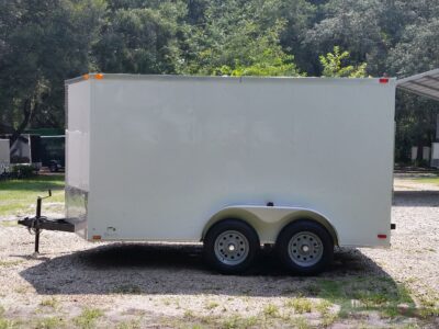 Quality Cargo 7x12 TA Trailer - White, Ramp, Side Door, Extra Height - Image 3