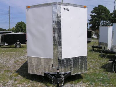 Quality Cargo 7x16 TA Trailer - White, Ramp, Side Door, Extra Height - Image 14