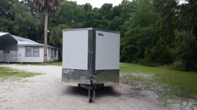 Quality Cargo 7x16 TA Trailer - White, Ramp, Side Door, Extra Height - Image 14