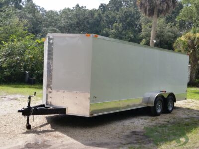 Quality Cargo 7x20 TA Trailer - White, Ramp, Side Door, Extra Height, ATP Wrap - Image 2