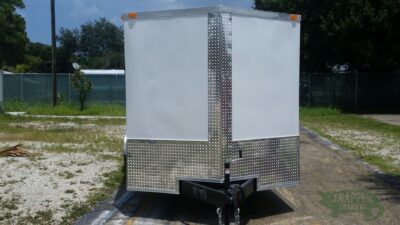 Quality Cargo 7x20 TA Trailer - White, Ramp, Side Door, Extra Height - Image 13