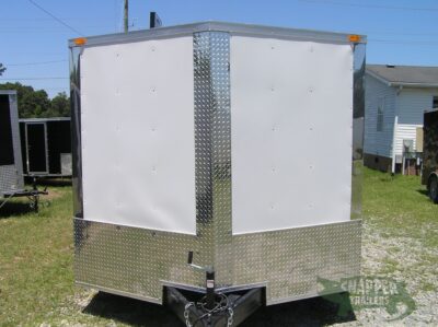 Quality Cargo 8.5x14 TA Trailer - White, Ramp, Side Door, and D-Rings - Image 13