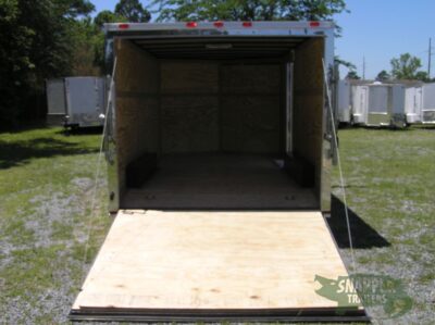 Quality Cargo 8.5x14 TA Trailer - White, Ramp, Side Door, and D-Rings - Image 6