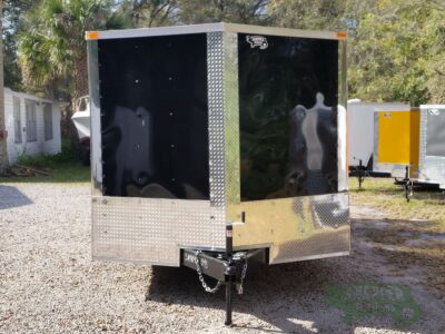 Quality Cargo 8.5x18 TA Trailer - Black, Ramp, Side Door, and D-Rings - Image 14