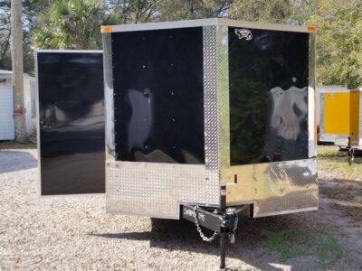 Quality Cargo 8.5x18 TA Trailer - Black, Ramp, Side Door, and D-Rings - Image 12
