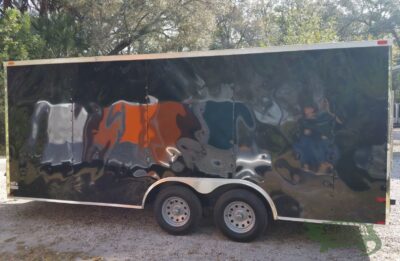Quality Cargo 8.5x18 TA Trailer - Black, Ramp, Side Door, and D-Rings - Image 2