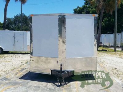 Quality Cargo 8.5x18 TA Trailer - White, Ramp, Side Door, and D-Rings - Image 14