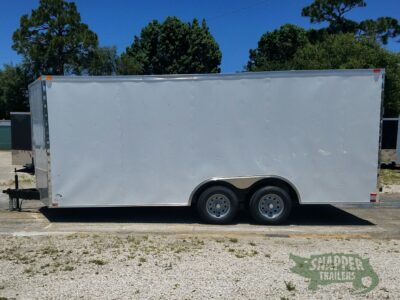 Quality Cargo 8.5x18 TA Trailer - White, Ramp, Side Door, and D-Rings - Image 3