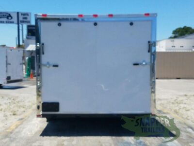 Quality Cargo 8.5x18 TA Trailer - White, Ramp, Side Door, and D-Rings - Image 7