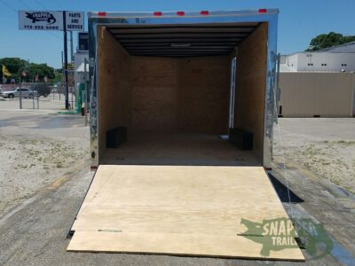 Quality Cargo 8.5x18 TA Trailer - White, Ramp, Side Door, and D-Rings - Image 6