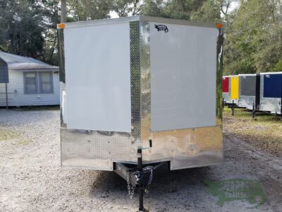 Quality Cargo 8.5x20 TA Trailer - White, Ramp, Side Door, and D-Rings - Image 15