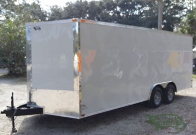 Quality Cargo 8.5x20 TA Trailer - White, Ramp, Side Door, and D-Rings - Image 2