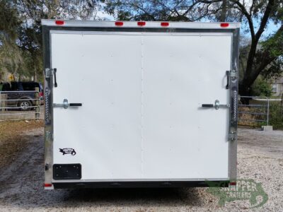 Quality Cargo 8.5x20 TA Trailer - White, Ramp, Side Door, and D-Rings - Image 7