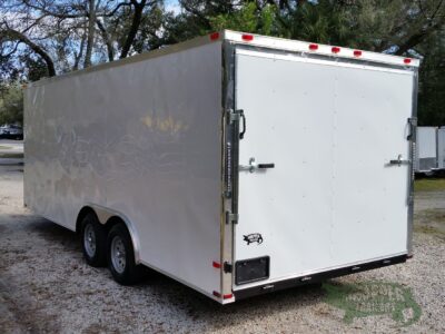 Quality Cargo 8.5x20 TA Trailer - White, Ramp, Side Door, and D-Rings - Image 5