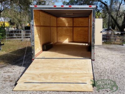 Quality Cargo 8.5x20 TA Trailer - White, Ramp, Side Door, and D-Rings - Image 6