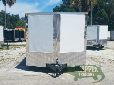 Quality Cargo 8.5x14 TA Trailer - White, Ramp, Side Door, and D-Rings - Image 14