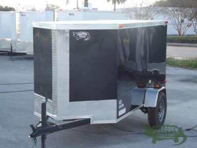 South Georgia Cargo 4x8 SA Trailer - Black, Single Door, Side Door - Image 2