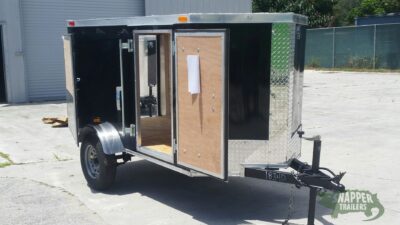 South Georgia Cargo 4x8 SA Trailer - Black, Single Door, Side Door - Image 12