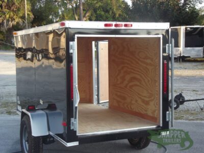 South Georgia Cargo 4x8 SA Trailer - Black, Single Door, Side Door - Image 4