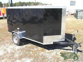 South Georgia Cargo 4x8 SA Trailer - Black, Single Door