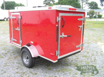 South Georgia Cargo Custom 4x8 SA Trailer - Red, Single Door, Two Side Doors - Image 6