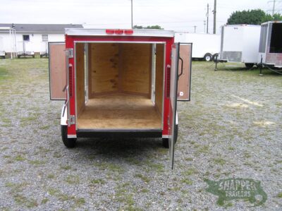 South Georgia Cargo Custom 4x8 SA Trailer - Red, Single Door, Two Side Doors - Image 7