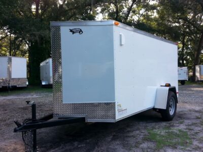 South Georgia Cargo 5x10 SA Trailer - White, Double Doors, Side Door, Side Vents - Image 2