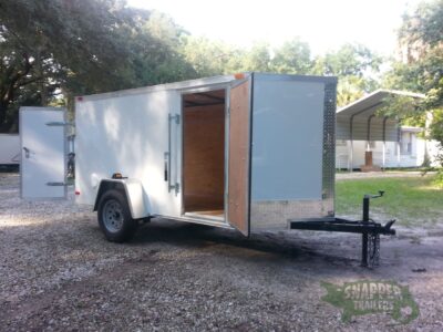 South Georgia Cargo 5x10 SA Trailer - White, Double Doors, Side Door, Side Vents - Image 13