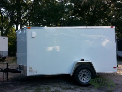 South Georgia Cargo 5x10 SA Trailer - White, Double Doors, Side Door, Side Vents - Image 4