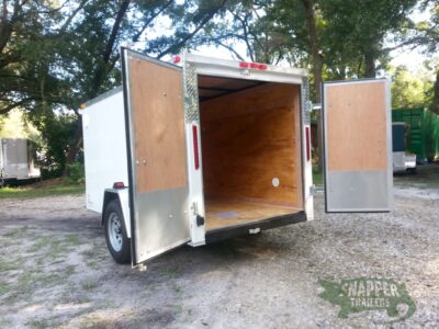 South Georgia Cargo 5x10 SA Trailer - White, Double Doors, Side Door, Side Vents - Image 5