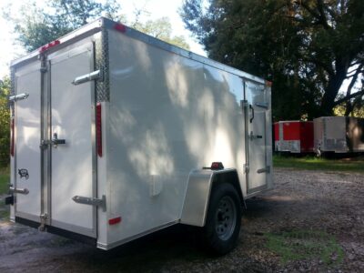 South Georgia Cargo 5x10 SA Trailer - White, Double Doors, Side Door, Side Vents - Image 10