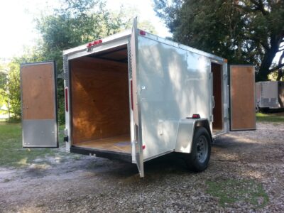 South Georgia Cargo 5x10 SA Trailer - White, Double Doors, Side Door, Side Vents - Image 9