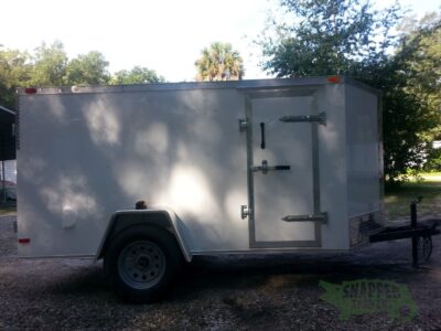 South Georgia Cargo 5x10 SA Trailer - White, Double Doors, Side Door, Side Vents