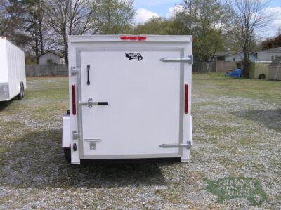 South Georgia Cargo 5x10 SA Trailer - White, Single Barn Door, Side Door - Image 7
