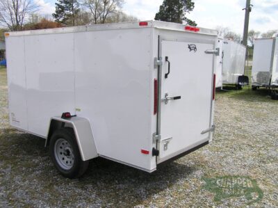 South Georgia Cargo 5x10 SA Trailer - White, Single Barn Door, Side Door - Image 5