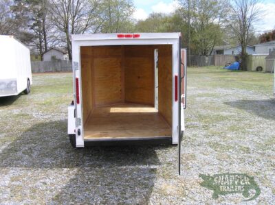 South Georgia Cargo 5x10 SA Trailer - White, Single Barn Door, Side Door - Image 6