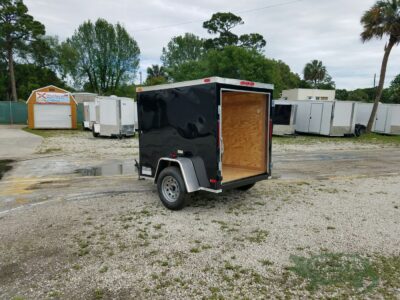 South Georgia Cargo 5x6 SA Trailer - Black, Single Door - Image 4