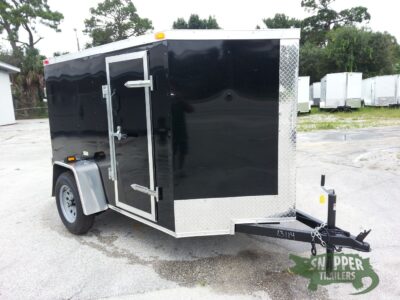 South Georgia Cargo 5x8 SA Trailer - Black, Double Doors, Side Door - Image 11