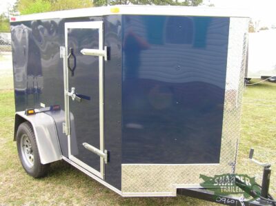South Georgia Cargo 5x8 SA Trailer - Blue, Ramp, Side Door - Image 13
