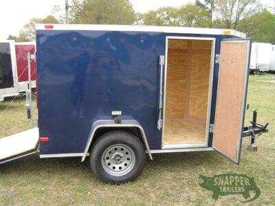 South Georgia Cargo 5x8 SA Trailer - Blue, Ramp, Side Door - Image 10