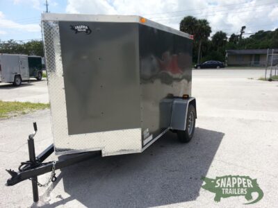 South Georgia Cargo 5x8 SA Trailer - Charcoal Gray, Ramp, Side Door - Image 2