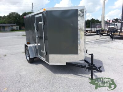 South Georgia Cargo 5x8 SA Trailer - Charcoal Gray, Ramp, Side Door - Image 12