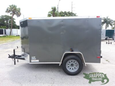 South Georgia Cargo 5x8 SA Trailer - Charcoal Gray, Ramp, Side Door - Image 3