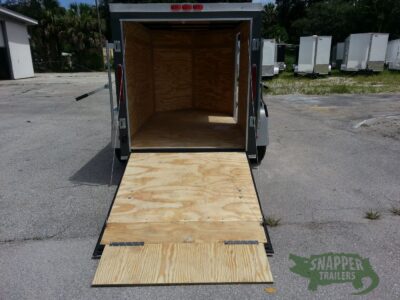 South Georgia Cargo 5x8 SA Trailer - Charcoal Gray, Ramp, Side Door - Image 6