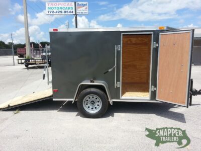 South Georgia Cargo 5x8 SA Trailer - Charcoal Gray, Ramp, Side Door - Image 10