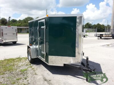 South Georgia Cargo 5x8 SA Trailer - Green, Ramp, Side Door - Image 13